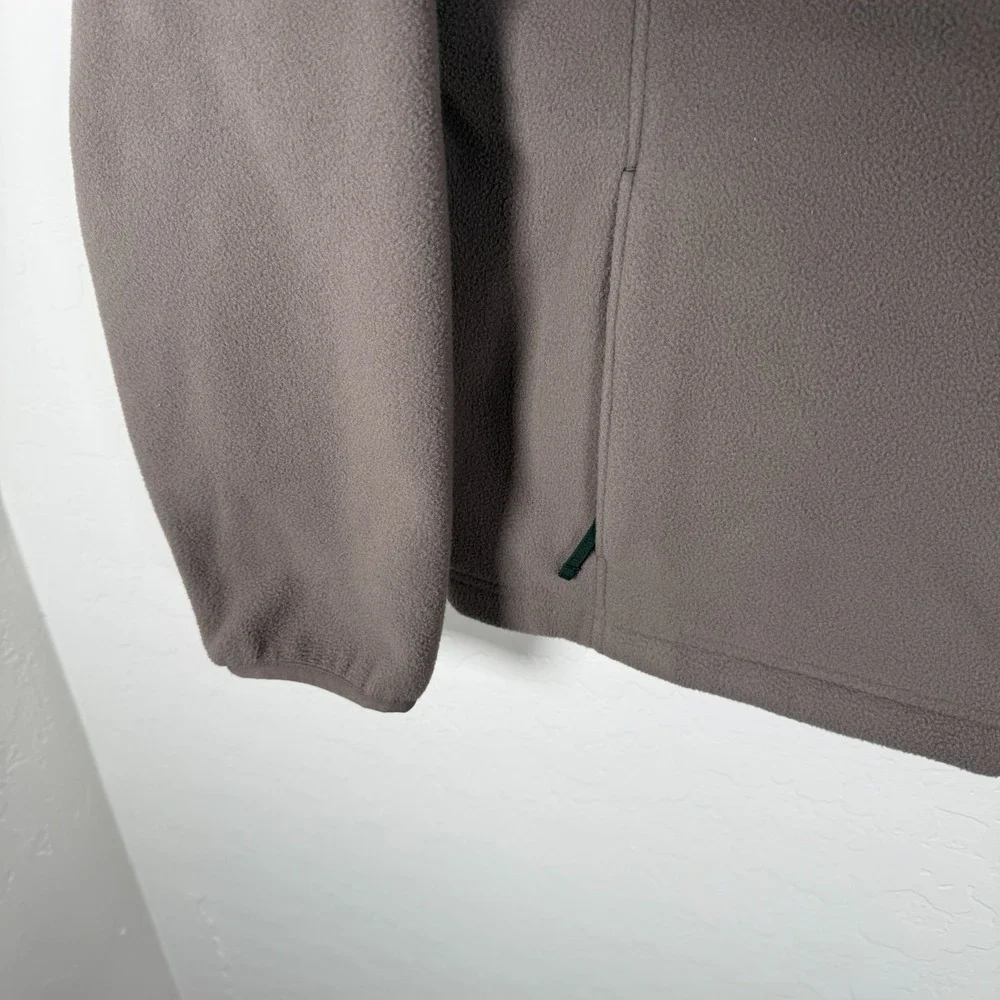 LL Bean Jacket Mens Large Tall LT Gray Fleece‎ Full Zip Outdoor Hiking Camping
